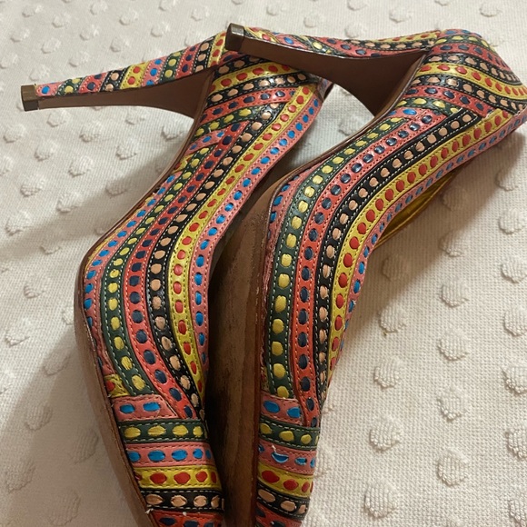 REPORT Signature Leather Woven Heels Brazil Dress Casual - Picture 9 of 16